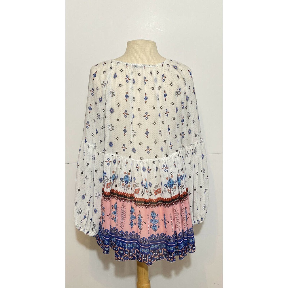 BEINN Women’s Polyester Boho Blouse Made in Italy Multi Print Size M - Picture 2 of 6